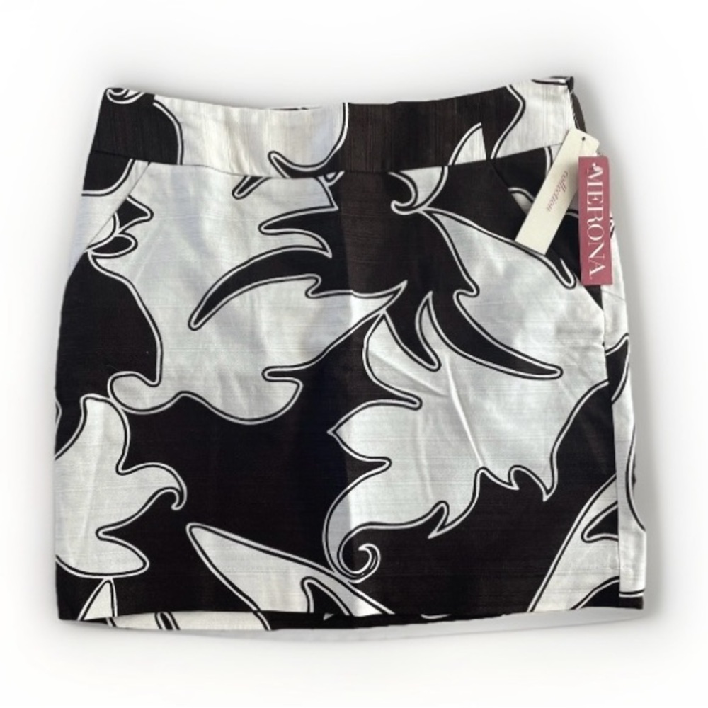 Merona Brown And White Women's Skirt Size 10 New With Tags